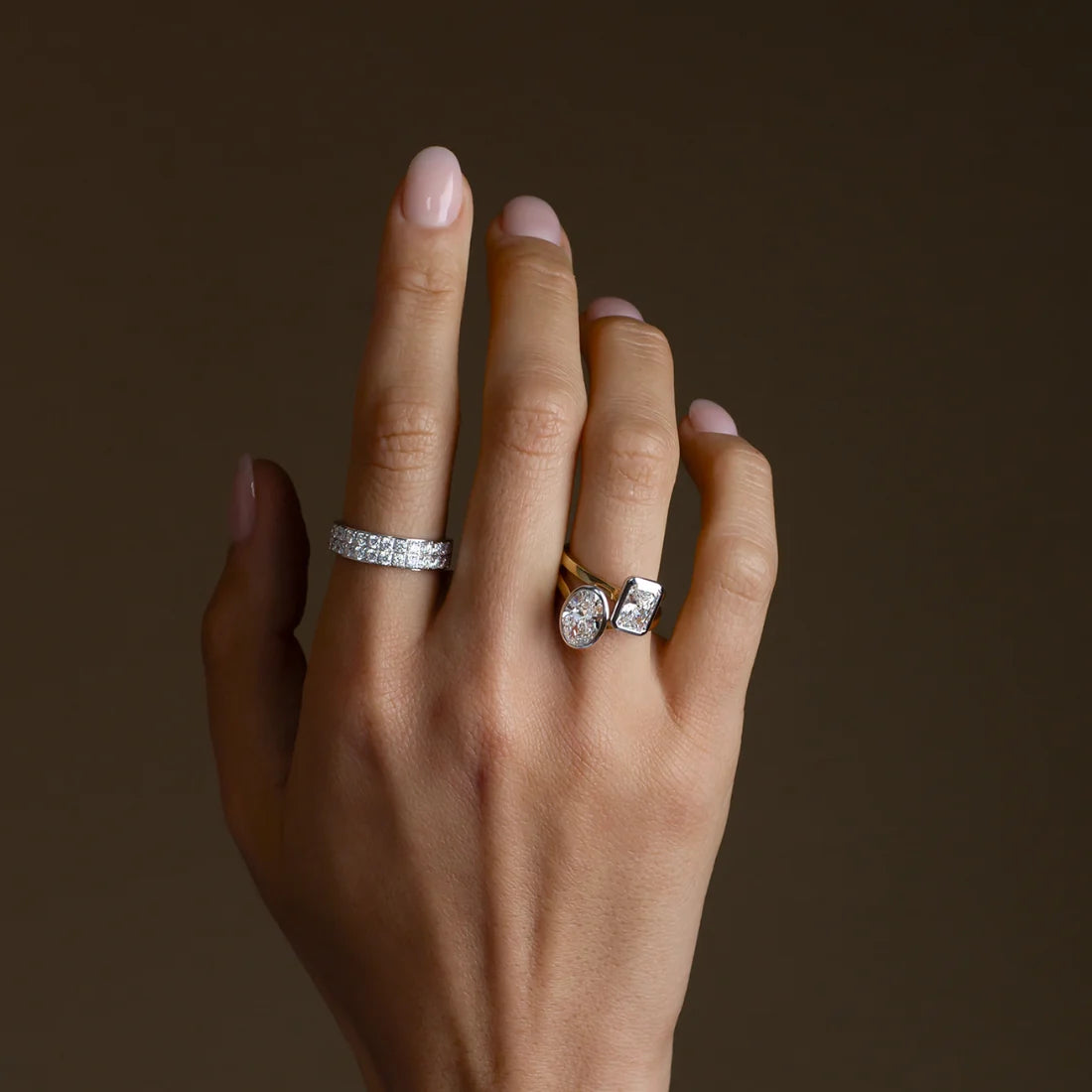 2.09 carat Gold & Platinum Radiant Cut Ring