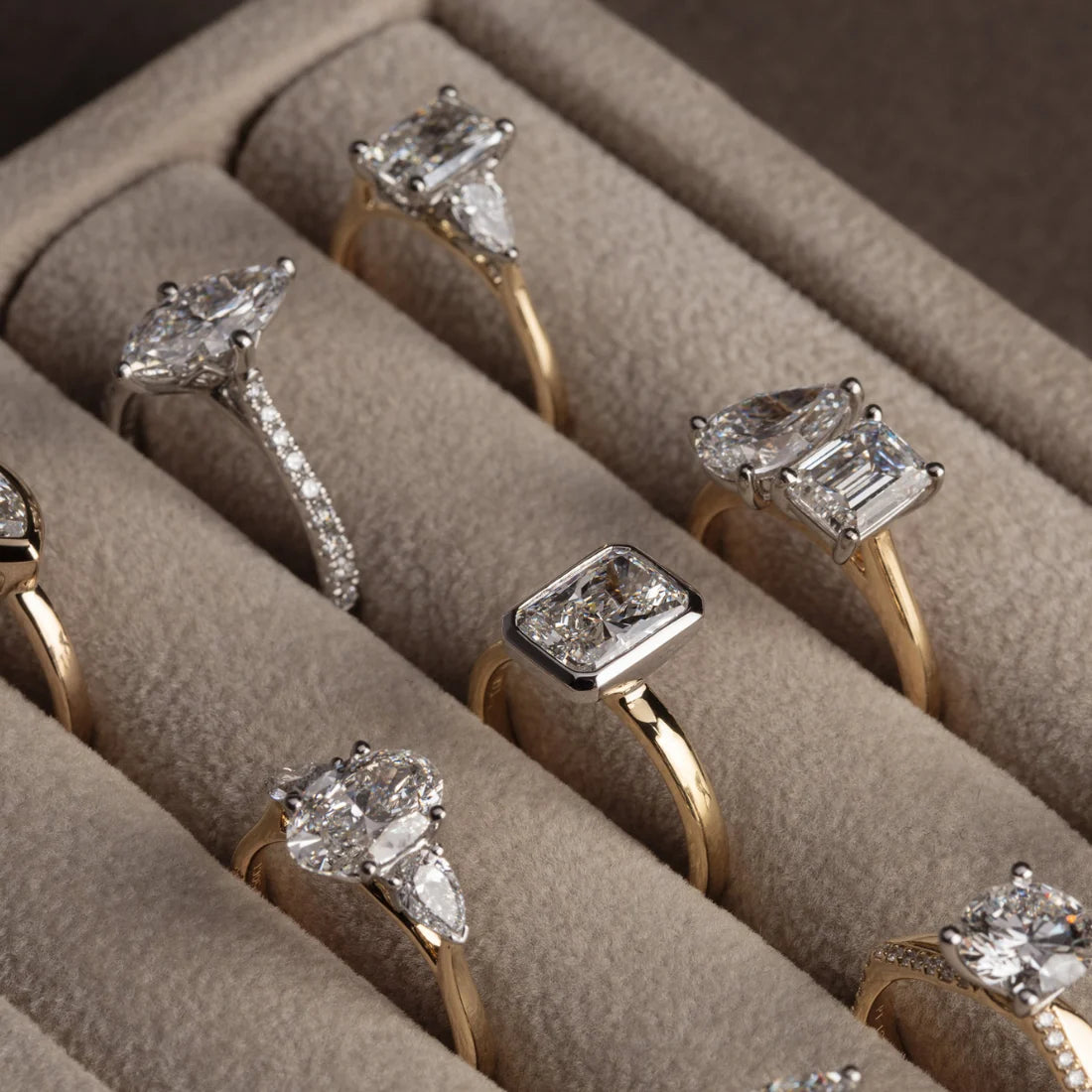 2.09 carat Gold & Platinum Radiant Cut Ring